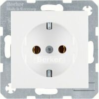 Berker Hager 47431909 - Type F - White - Plastic - Thermoplastic - 250 V - 16 A - 50 - 60