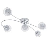 EGLO Deckenleuchte /5 G9 L-755 CHROM/KLAR-ALU 'OVIEDO' (93072)