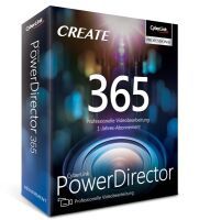 CyberLink PowerDirector 365 - 12 Monate / Professionelles Videobearbeitungsprogramm für PC mit Greenscreen und tausenden Effekten / Fotoshow / Filmproduktion /  Screen Recorder / Windows [Box]