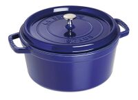Staub La Cocotte 28cm rund, dunkelblau, Gusseisen Auflaufformen + Bräter