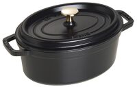 Staub Cocotte, 23 cm | Schwarz | oval | Gusseisen (40500-231-0)