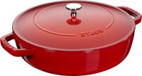 Staub Schmorpfanne Chistera, 28 cm | rund | Gusseisen | Kirsch-Rot (40511-474-0)