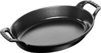 Staub Specialities Auflaufform Gussweisen, schwarz 28 cm oval Auflaufformen + Bräter