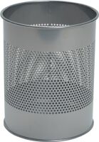 DURABLE Papierkorb Metall rund 15L Perforation 165mm silber (331023)