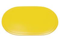 SALEEN Tischset oval Kunststoff 45,5x29cm sonnengelb - 12 Stück