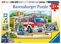 Ravensburger 7574 Puzzle Polizei und Feuerwehr 2 X 12 Teile