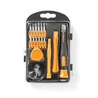 Nedis Phone/tablet repair set / 17-in-1 / PC / Smartphone / Tablette / ABS / Metall / Philips Bits / Geschlitzt Bits / Pentalobe Bits / Tri-wing bits