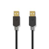 Nedis CCBW60000AT20 - 2 m - USB A - USB A - USB 2.0 - 480 Mbit/s - Anthracite