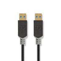 Nedis CCBW61000AT20 - 2 m - USB A - USB A - USB 3.2 Gen 1 (3.1 Gen 1) - Anthracite