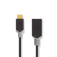 Nedis CCBW61710AT015 - 0.15 m - USB C - USB A - USB 3.2 Gen 1 (3.1 Gen 1) - 4.8 Mbit/s - Anthracite
