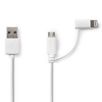 Nedis Daten-Ladekabel CCGP39400WT10 MicroB-Apple Lightning 1m ws - Cable - Digital