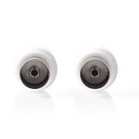 Nedis IEC Coax Stecker| gerade| Buchse| Vernickelt| 75 Ohm| Schraube|