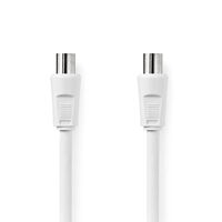 Nedis Koaxial Kabel / IEC (Coax) Stecker / IEC (Coax) Buchse / Vernickelt / 90 dB / 75 Ohm / Doppelt geschirmt / 20.0 m / Rund / PVC / Weiss / Umschlag