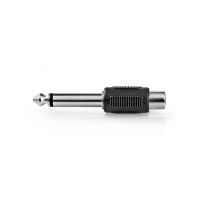 Nedis Stereo-Audio-Adapter| 6.35 mm Stecker| Cinch Buchse| Vernickelt| Gerade| ABS|