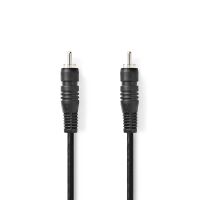 Nedis Digital-Audio-Kabel| RCA|| Vernickelt| 2.00 m| rund| PVC| Schwarz| - Cable - Audio/Multimedia