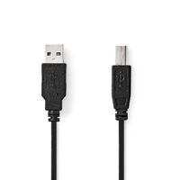 Nedis CCGB60100BK50 - 5 m - USB A - USB B - USB 2.0 - 480 Mbit/s - Black