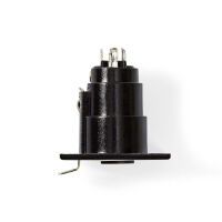 Nedis XLR-Anschluss| gerade| Buchse| Vernickelt| Chassis| Kabeleingangsdurchmesser 5. - Cable