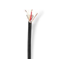 Nedis Mikrofonkabel| 2x 0.35 mm²| Kupfer| 100.0 m| rund| PVC| Schwarz| - Extension Cable - 100 m