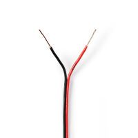 Nedis Lautsprecherkabel| 2x 0.35 mm²| CCA| 100.0 m| rund| PVC| Red Schwarz| - Extension Cable