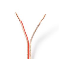 Nedis Lautsprecherkabel| 2x 1.50 mm²| CCA| 15.0 m| rund| PVC| Transparent| - Extension Cable