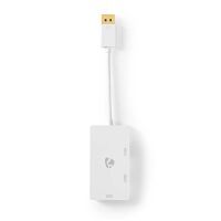 Nedis Displayport-Adapter / DisplayPort Stecker / DVI-D 24+1-Pin Buchse / HDMI™ Ausgang / VGA Buchse / 4K@60Hz / Vergoldet / Schaltbar / 0.20 m / Rund / ABS / ABS / Weiss / Box