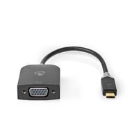 Nedis USB-Adapter| USB 3.2 Gen 1| USB-Typ-C Stecker| VGA Buchse| 0.20 m| rund|