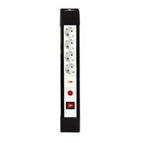 Nedis EXS430SPF1PRO - 3 m - 4 AC outlet(s) - Indoor - IP20 - Black,White - 230 V