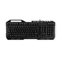 Nedis Wired Gaming Keyboard / USB 2.0 / Folientasten / LED / US international / US-Layout / Stromversorgung über USB / Netzkabellänge: 1.50 m / Gaming