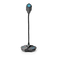 Nedis Streaming- und Gaming-Mikrofon / Vorrichtung: Desktop / Notebook / USB / Audio- / Video- / Datenausgänge: 1x 3.5 mm Audio Out / Ein-/Ausschalter / Kopfhörerausgang