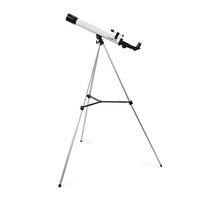 Nedis Teleskop / Blende: 50 mm / Brennweite: 600 mm / Finderscope: 5 x 24 / Max. Arbeitshöhe: 125 cm / Tripod / Schwarz / Weiss