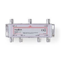 Nedis CATV-Splitter / 5 - 1000 MHz / Einführungsverlust: 10.0 dB / Anzahl der Ausgänge: 6 / 75 Ohm / Zink