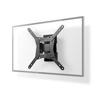 Nedis Vollbewegliche-TV-Wandhalterung / 10 - 32 " / maximal unterstützes Bildschirmgewicht: 30 kg / kippbar / drehbar / Minimaler Wandabstand: 68 mm / Maximaler Wandabstand: 68 mm / 1 Drehpunkt(e) / Stahl / Schwarz