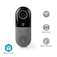 Nedis SmartLife Video-Türsprechanlage / Wi-Fi / Trafo / Full HD 1080p / Cloud Storage (optional) / microSD (not enthalten) / IP54 / mit Bewegungssensor / Nachtsicht / Grau / Schwarz