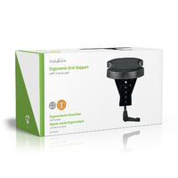 Nedis Armauflagen / Anzahl Drehpunkte: 1 Drehpunkt(e) / Länge Unterarmpolster: 40 / Maximale Tragfähigkeit: 5 kg / Schwenkwinkel: 360 ° / Mit Maus-Plattform