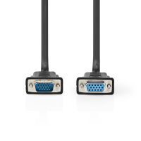 Nedis VGA-Kabel / VGA Stecker / VGA Buchse / Vernickelt / Maximale Auflösung: 1280x800 / 2.00 m / Rund / ABS / Schwarz / Umschlag