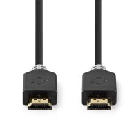 Nedis High Speed ​​HDMI ™ Kabel mit Ethernet / HDMI™ Stecker / HDMI™ Stecker / 4K@60Hz / ARC / 18 Gbps / 3.00 m / rund / PVC / Anthrazit / Box