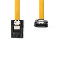 Nedis SATA Kabel / 6 Gbps / SATA 7-Pin-Buchse / SATA 7-Pin-Buchse / Vernickelt / 1.00 m / Flach / PVC / Gelb / Plastikbeutel