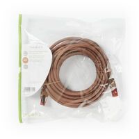 Nedis CAT6-Netzwerkkabel / RJ45 Stecker / RJ45 Stecker / S/FTP / 7.50 m / Rund / LSZH / Braun / Plastikbeutel