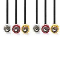Nedis Composite-Videokabel| 3x Cinch-Stecker|| Vernickelt| 480p| 10