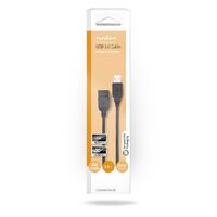 Nedis CCGB60010BK20 - 2 m - USB A - USB A - USB 2.0 - 480 Mbit/s