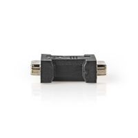 Nedis DVI-Adapter / DVI-I 24+5-Pin Buchse / DVI-I 24+5-Pin Buchse / Vernickelt / Gerade / PVC / Schwarz / Plastikbeutel