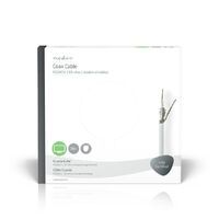 Nedis Antennenkabel auf Rolle / RG58C/U / 50 Ohm / Doppelt geschirmt / ECA / 25.0 m / Koax / PVC / Weiss / Kartonverpackung
