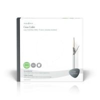 Nedis Antennenkabel auf Rolle / RG59 / 75 Ohm / Doppelt geschirmt / ECA / 25.0 m / Koax / PVC / Weiss / Kartonverpackung