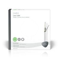 Nedis Antennenkabel auf Rolle / RG58C/U / 50 Ohm / Doppelt geschirmt / ECA / 50.0 m / Koax / PVC / Weiss / Kartonverpackung