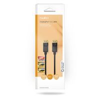 Nedis Displayport-Kabel / DisplayPort Stecker / DisplayPort Stecker / 8K@60Hz / Vergoldet / 3.00 m / Rund / PVC / Schwarz / Box