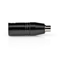 Nedis XLR Adapter| 3-Pin Stecker| Cinch Buchse| Vernickelt| Gerade| Metall|