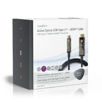Nedis optische USB-Kabel aktiv| USB Type-C| HDMI Stecker| 18 Gbps| 50.0 m| rund| - Cable - Digital