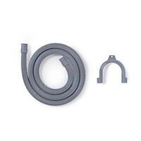 Nedis Ablaufschlauch / 21 mm / 19 mm / 1.5 Bar / 2.50 m / Anwendung: Schüssel / Waschmaschine / Grau