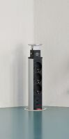 Brennenstuhl 1396200013 - 2 m - 3 AC outlet(s) - Indoor - Aluminum - Aluminum - Black - Black