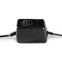 Nedis Blei-Säure-Batterie-Ladegerät / 2.3 / 6.9 / 13.8 V DC / 0.6 A A / Ladeerhaltung / Euro / Typ-C (CEE 7/16) / Batterieklemmen / Batterietyp – Energie: AGM / Blei-Akku / Gel / SLA / VRLA / Schwarz